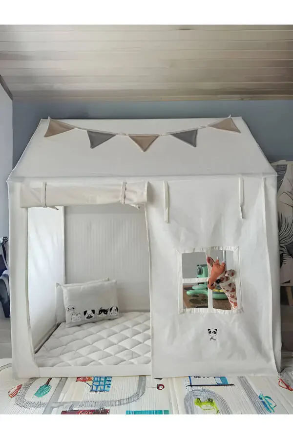 Illuminated Playhouse Children's Play Tent with Cushion and Pillow - 4