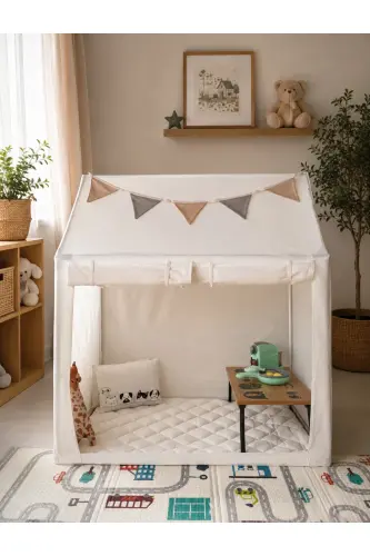 Illuminated Playhouse Children's Play Tent with Cushion and Pillow - 4