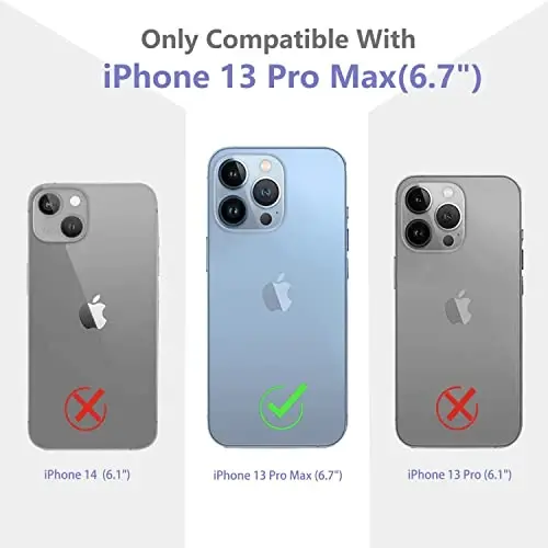 ilnehc Case for iPhone 13 Pro Max,Clear Floral Case-Hibiscus/Blue | Screen Protector Included | Camera Protection | Women & Girls | Soft TPU - 2