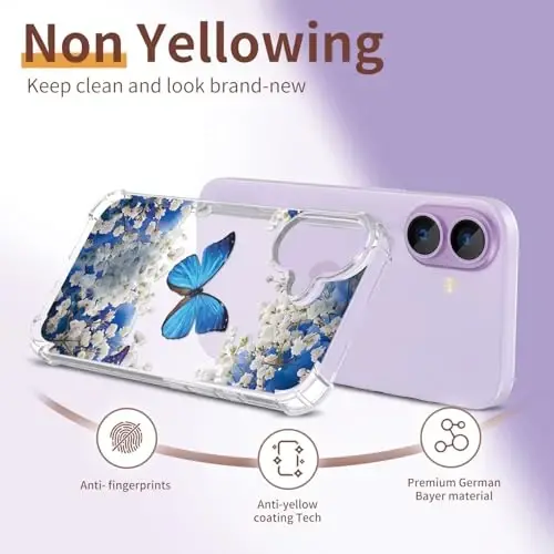 ilnehc iPhone 17 Gʻilofi uchun,[3 tasi 1 da] Ekran Himoyachisi va Kamera Lens Himoyachisi bilan, Gul Naqshli Dizayn, Ayollar va Qizlar uchun Shaffof Yumshoq Zarbaga chidamli Yupqa Gul Telefon Qopqogʻi 2025 6.3