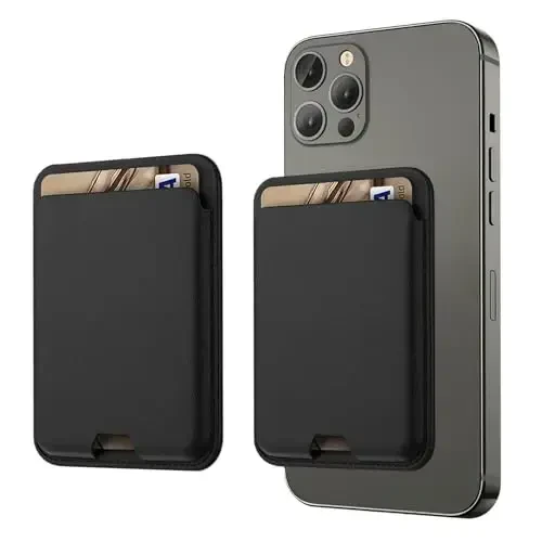 iLodn Magnetic Wallet Compatible with MagSafe for iPhone 17 16 15 14 13 12 Pro Max Air Plus Model, Mag 3 Safe Card Holder Stick on Accessories for Apple Cell Phone & Case, 2Midnight - 7