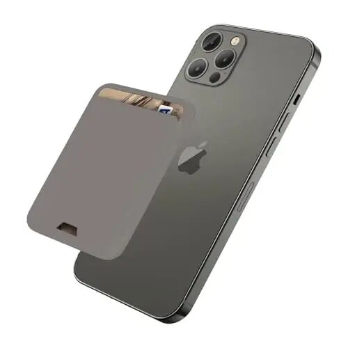 iLodn Manyetik Cüzdan iPhone 17 16 15 14 13 12 Pro Max Air Plus Modeli için MagSafe Uyumlu, Apple Cep Telefonu ve Kılıfı için Mag 3 Güvenli Kart Tutucu Yapışkan Aksesuarlar, Gri - ILODN
