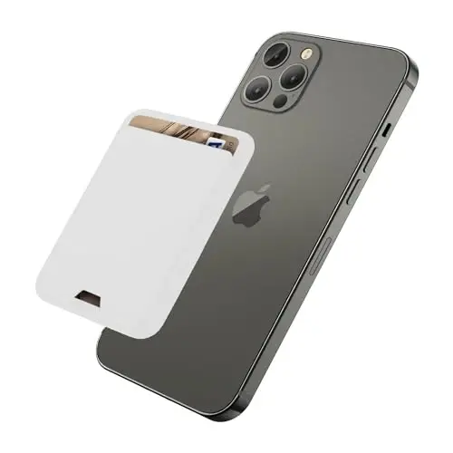 iLodn Manyetik Cüzdan, iPhone 17 16 15 14 13 12 Pro Max Air Plus Modeli için MagSafe Uyumlu, Mag 3 Güvenli Kart Tutucu, Cep Telefonu ve Kılıfı için Yapışkan Aksesuarlar, Beyaz 