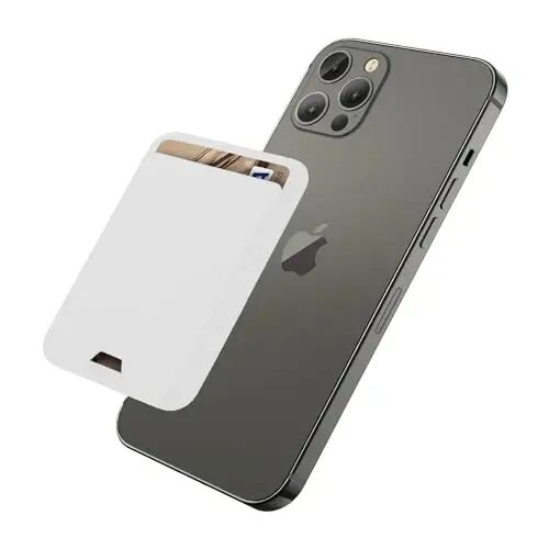 iLodn Manyetik Cüzdan, iPhone 17 16 15 14 13 12 Pro Max Air Plus Modeli için MagSafe Uyumlu, Mag 3 Güvenli Kart Tutucu, Cep Telefonu ve Kılıfı için Yapışkan Aksesuarlar, Beyaz - ILODN