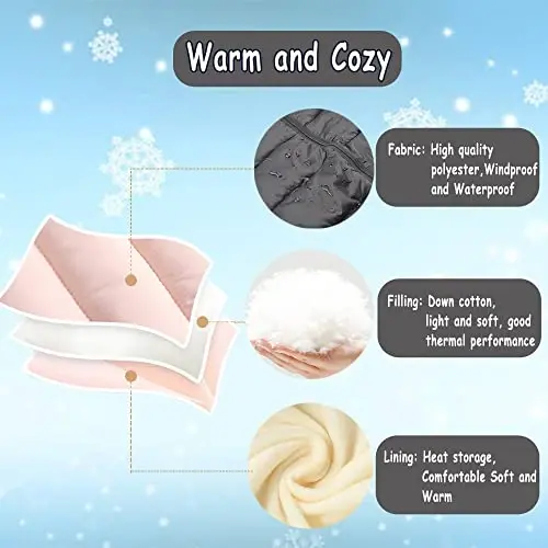 Ilyboz Infant Toddler Snowsuit Cute Baby Bear Suit Newborn Winter Coat Warm Hooded Jumpsuit for Boys Girls - 4