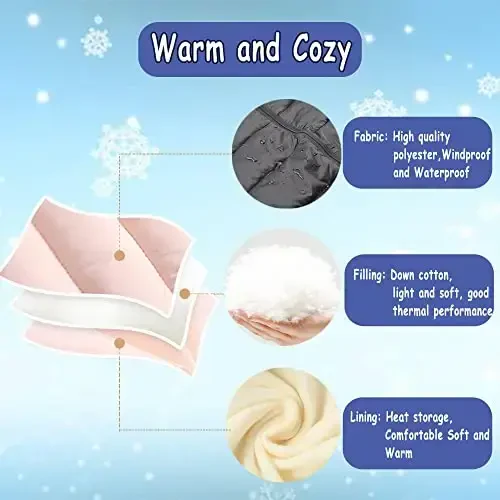 Ilyboz Infant Toddler Snowsuit Cute Baby Bear Suit Newborn Winter Coat Warm Hooded Jumpsuit for Boys Girls - 4