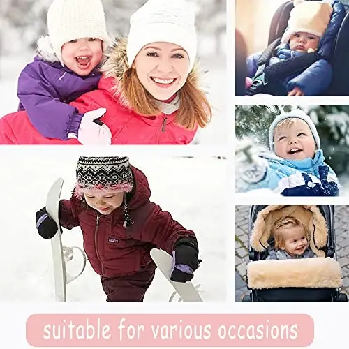 Ilyboz Infant Toddler Snowsuit Cute Baby Bear Suit Newborn Winter Coat Warm Hooded Jumpsuit for Boys Girls - 5