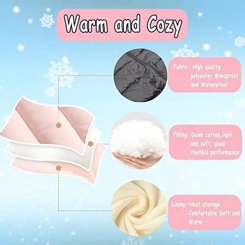 Ilyboz Infant Toddler Snowsuit Cute Baby Bear Suit Newborn Winter Coat Warm Hooded Jumpsuit for Boys Girls - 4