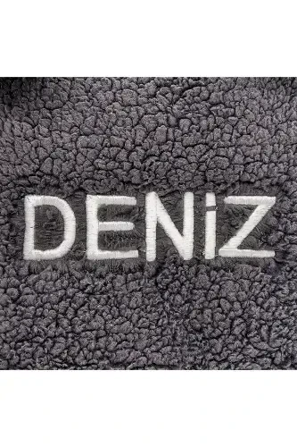 [ ИМЯ ПО ЖЕЛАНИЮ ВЫШИВКОЙ ] Рюкзак детский Заяц Антрацит 0-8 лет, для детского сада - ясли - серый - 3