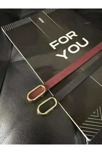 Import Oval Oltin Tokali Ince Kamar, Shim Kamari, Ko'ylak Kamari, Kurtka Kamari-Qora - 3