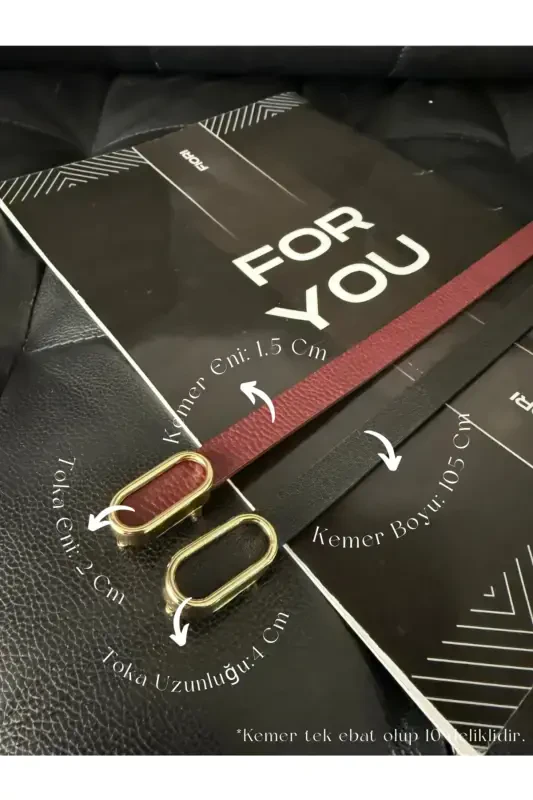 Imported Oval Gold Buckle Thin Belt, Pants Belt, Shirt Belt, Jacket Belt-Black - FIORI