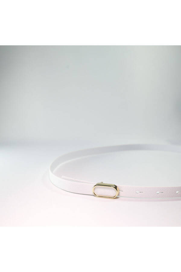 Imported Oval Gold Buckle Thin Belt, Trousers Belt, Shirt Belt, Jacket Belt - 7