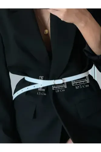 Imported Oval Gold Buckle Thin Belt, Trousers Belt, Shirt Belt, Jacket Belt - 1