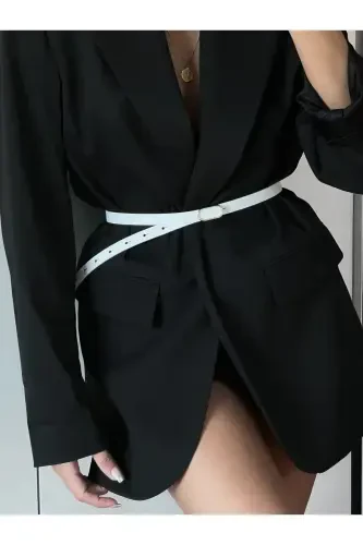 Imported Oval Gold Buckle Thin Belt, Trousers Belt, Shirt Belt, Jacket Belt - FIORI (1)