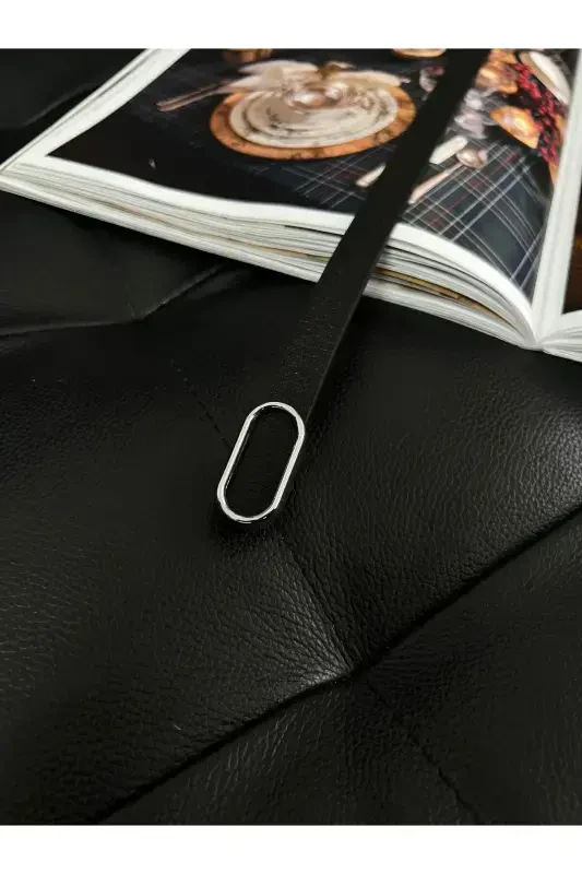 Imported Oval Silver Buckle Thin Belt, Trousers Belt, Shirt Belt, Jacket Belt - 2