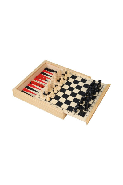 Imported Wooden Five-Game Set (chess, checkers, backgammon, K.brother, S.test) - 3