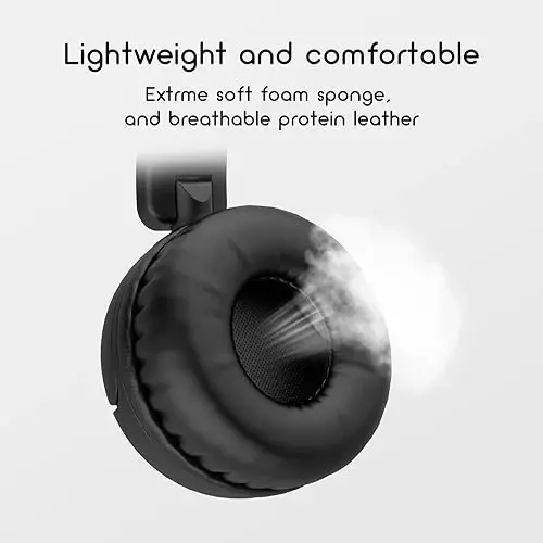 IMYB Kids Headphones Wired, Stereo Foldable Tangle-Free 3.5mm Jack Adjustable On-Ear Headphones for Kids/Toddlers/Children/Teens/Boys/Girls/School/Ipad/Tablet/Kindle/Phones/Travel/Plane (Black) - 4