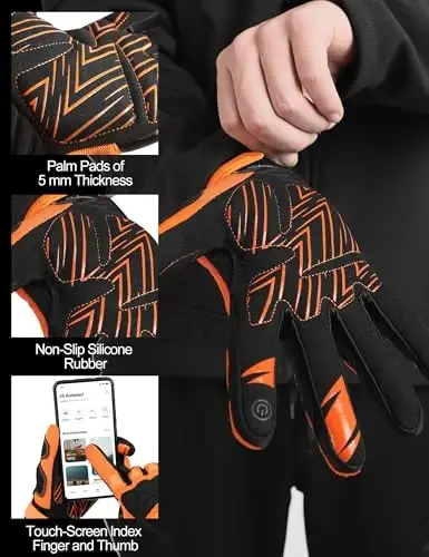 INBIKE Erkek Dağ Bisikleti Eldivenleri Eklem Korumalı Dolgulu Erkek Bisiklet Eldivenleri MTB Motokros Yarışları Dirtbike için Nefes Alabilir - 3