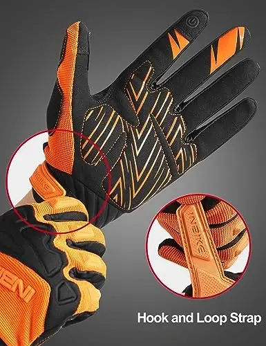 INBIKE Erkek Dağ Bisikleti Eldivenleri Eklem Korumalı Dolgulu Erkek Bisiklet Eldivenleri MTB Motokros Yarışları Dirtbike için Nefes Alabilir - 4