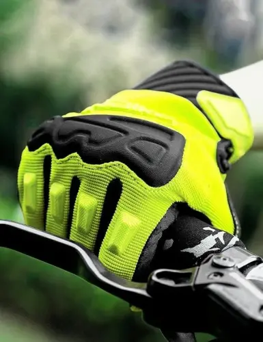 INBIKE Erkek Dağ Bisikleti Eldivenleri Knuckle Korumalı Dolgulu Erkek Bisiklet Eldivenleri MTB Motokros Yarışı Dirtbike için Nefes Alabilir 