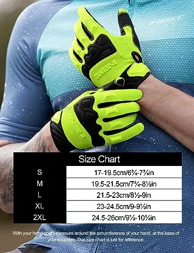 INBIKE Erkek Dağ Bisikleti Eldivenleri Parmak Koruyuculu Dolgulu Erkek Bisiklet Eldivenleri MTB Motokros Yarışı Dirtbike için Nefes Alabilir - 5