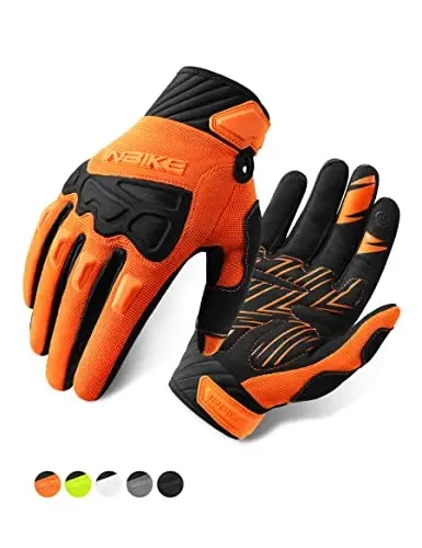 INBIKE Mountain Bike Gloves for Men Knuckle Guard Padded Men's Cycling Gloves Breathable for MTB Motocross Racing Dirtbike - 1