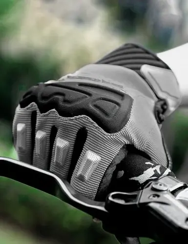 INBIKE Erkek Dağ Bisikleti Eldivenleri Parmak Koruyuculu Yastıklı Erkek Bisiklet Eldivenleri MTB Motokros Yarışı Dirtbike için Nefes Alabilir 