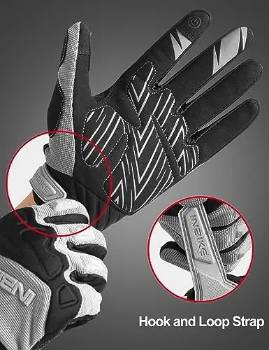 INBIKE Erkek Dağ Bisikleti Eldivenleri Parmak Koruyuculu Yastıklı Erkek Bisiklet Eldivenleri MTB Motokros Yarışı Dirtbike için Nefes Alabilir - 4