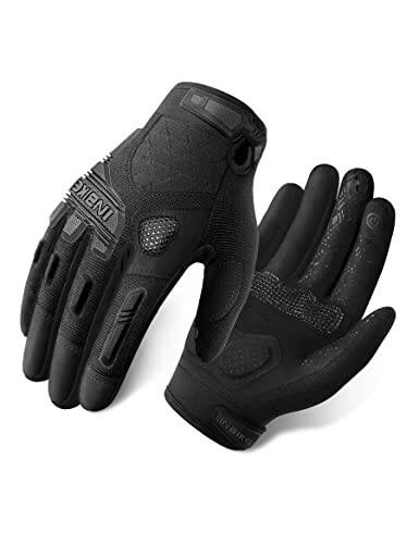 INBIKE MTB Mountain Bike Gloves Touchscreen with Thicken EVA Padded & TPR Knuckle Protection for BMX MX ATV Motorcycle - 1