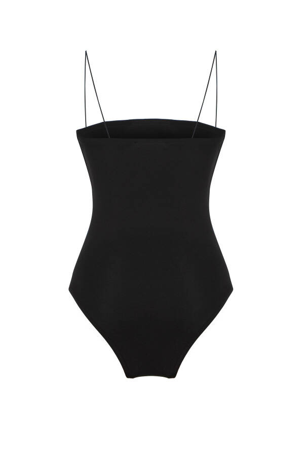 İnce Askılı Bodysuit Siyah - 2