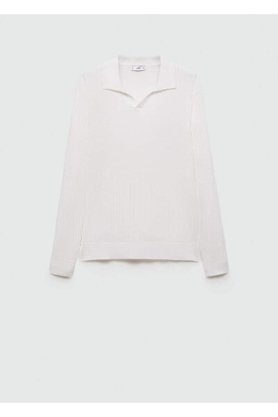 İnce çizgi dokumalı polo - 3