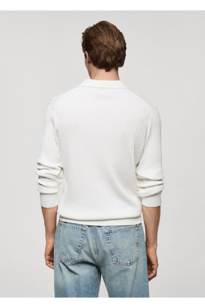 İnce çizgi dokumalı polo - 4