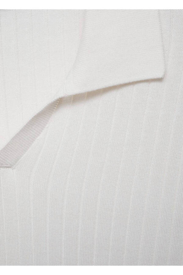 İnce çizgi dokumalı polo - 7