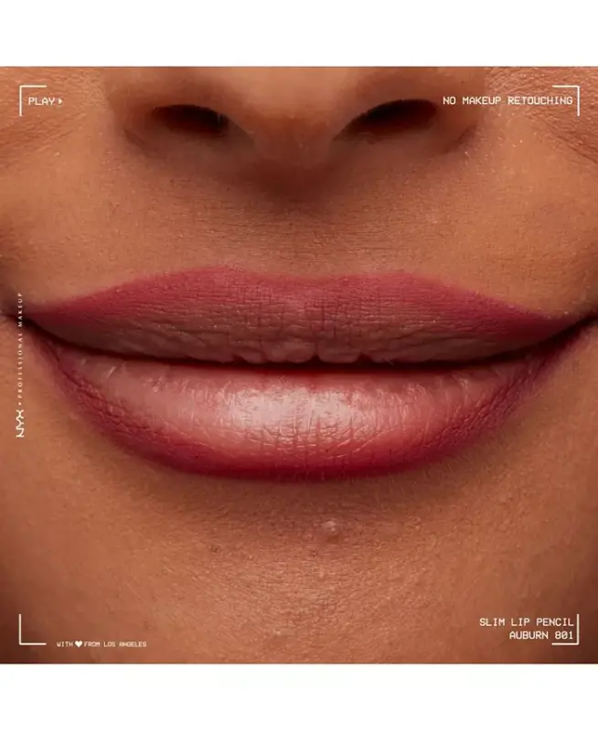 Slim Lip Pencil Creamy Long-Lasting Lip Liner - Auburn - 8