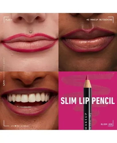 Slim Lip Pencil Creamy Long-Lasting Lip Liner-Bloom - 4