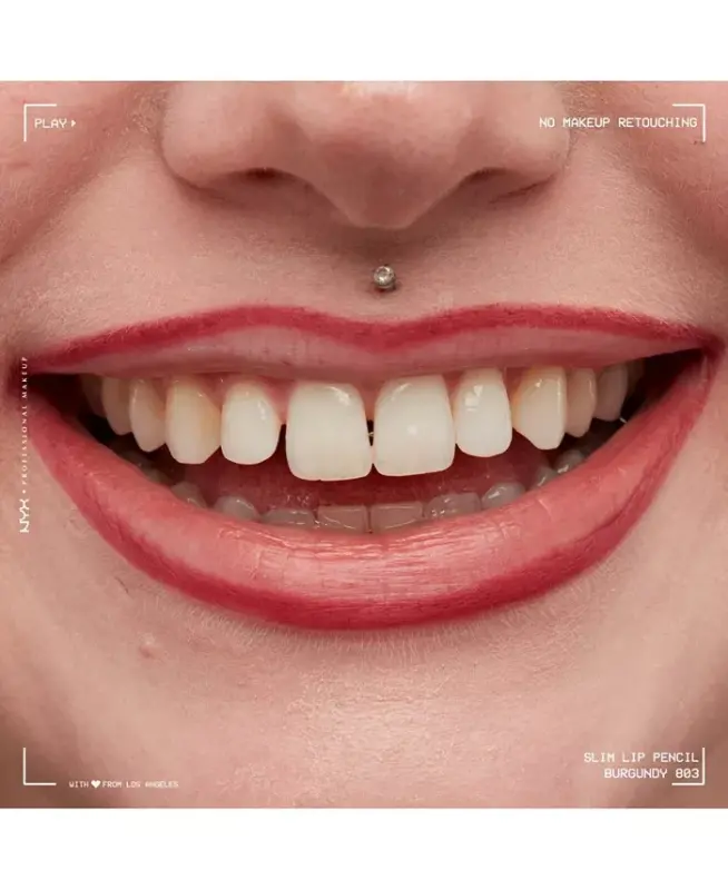 Slim Lip Pencil Creamy Long-Lasting Lip Liner-Burgundy - 7