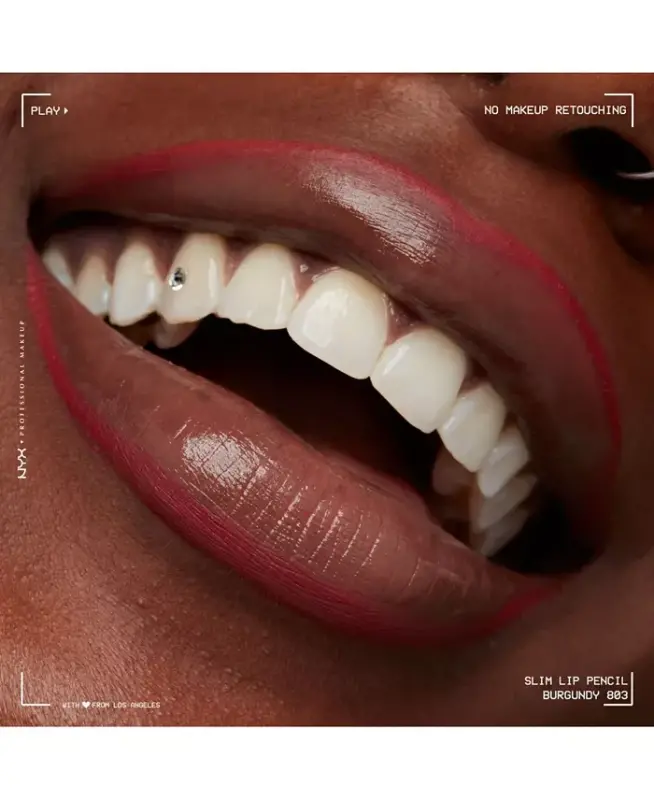 Slim Lip Pencil Creamy Long-Lasting Lip Liner-Burgundy - 8