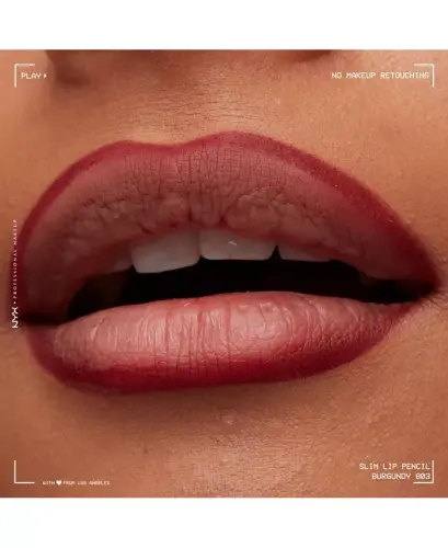Slim Lip Pencil Creamy Long-Lasting Lip Liner-Burgundy - 9