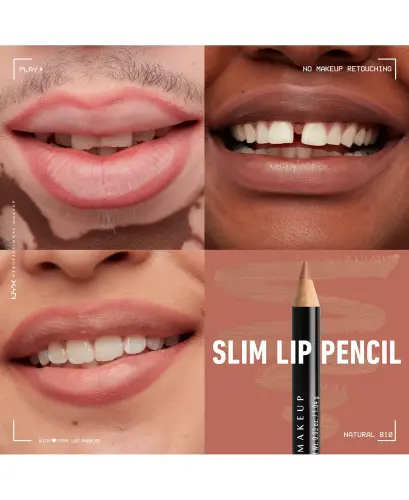 Slim Lip Pencil Creamy Long-Lasting Lip Liner - Natural - 4