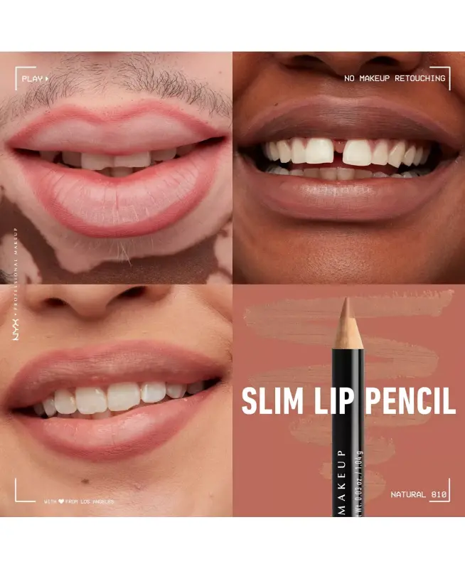 Slim Lip Pencil Creamy Long-Lasting Lip Liner - Natural - 4