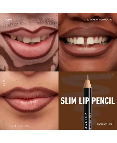 Slim Lip Pencil Creamy Long-Lasting Lip Liner-Espresso - 4