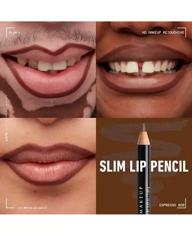 Slim Lip Pencil Creamy Long-Lasting Lip Liner-Espresso - 3