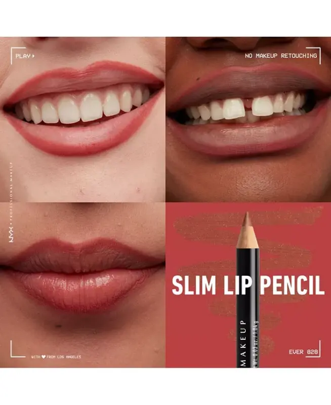Slim Lip Pencil Creamy Long-Lasting Lip Liner-Ever - 4