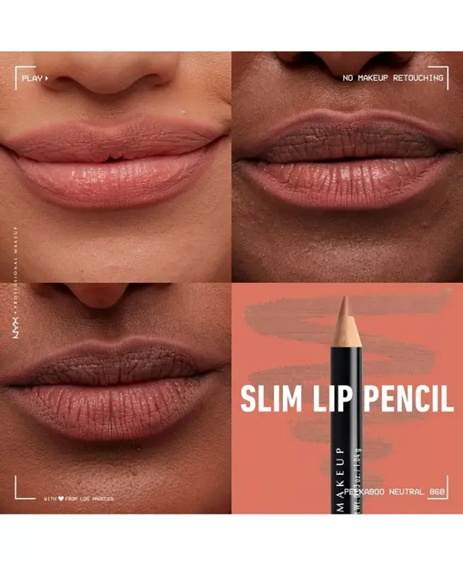 Slim Lip Pencil Creamy Long-Lasting Lip Liner - Peekaboo Neutral - 4
