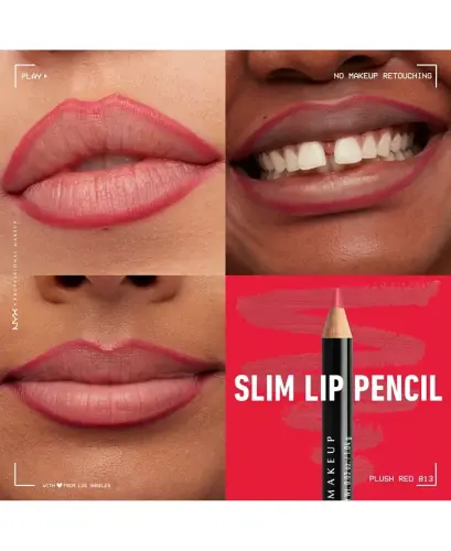 Slim Lip Pencil Creamy Long-Lasting Lip Liner - Cherry Red - 4