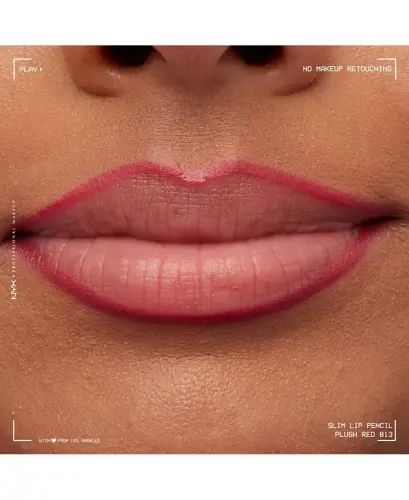 Slim Lip Pencil Creamy Long-Lasting Lip Liner - Cherry Red - 8