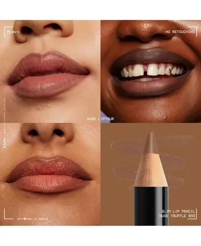 Slim Lip Pencil Creamy Long-Lasting Lip Liner-Nude Truffle - 11