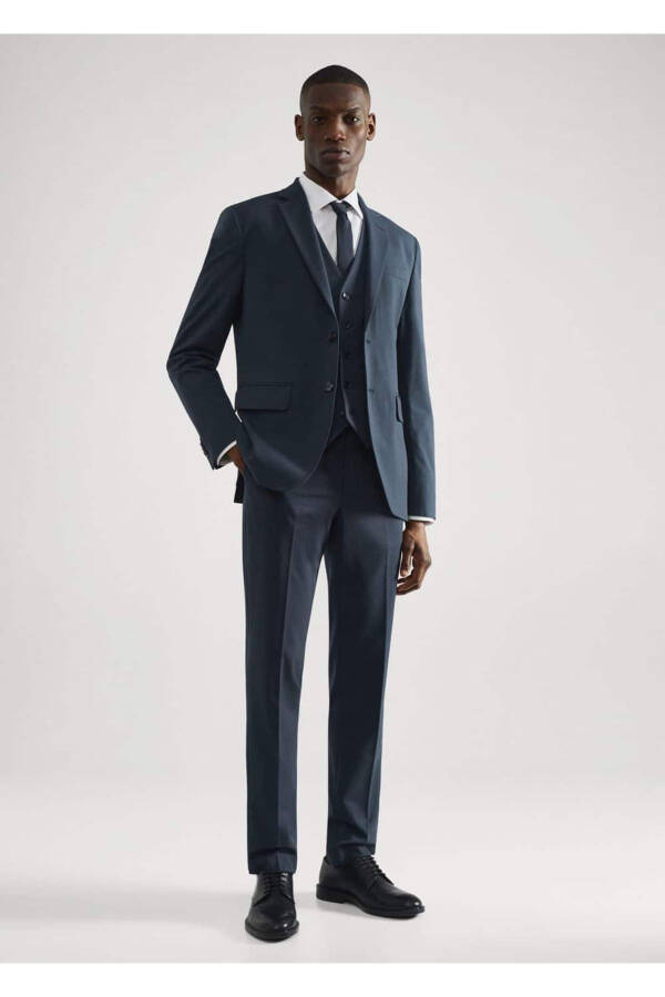 Slim Fit Yelek - Lacivert - 2