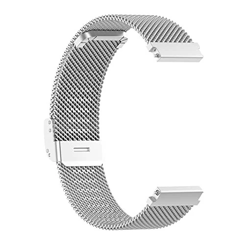 Slim Mesh Stainless Steel Quick Release Compatible with Garmin Forerunner 970/570 47mm/TOOBUR IDW17/TOZO S5 S2 Smartwatch, Replacement Wristband Sports Straps Bracelet Adjustable Watch Band Women Men Strap with Quick Release Pins - 6