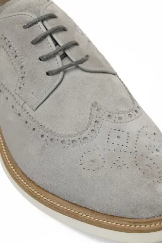 INCI ALBAY 5FX Gri Erkek Klasik Ayakkabı-Gri - 7